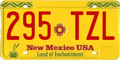 NM license plate 295TZL