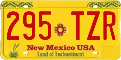 NM license plate 295TZR