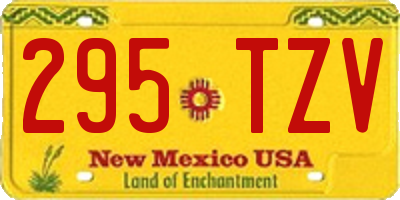 NM license plate 295TZV