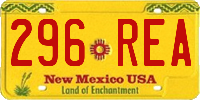 NM license plate 296REA