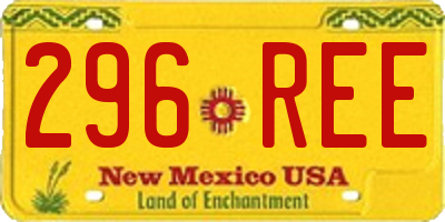 NM license plate 296REE