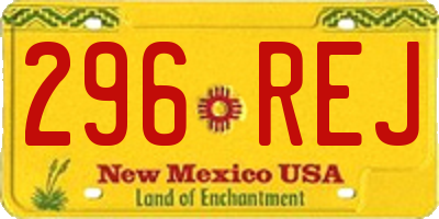 NM license plate 296REJ