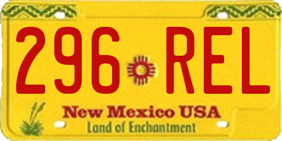NM license plate 296REL