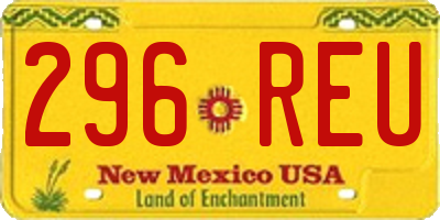 NM license plate 296REU
