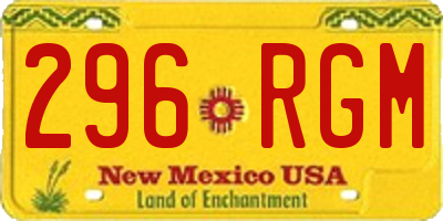 NM license plate 296RGM
