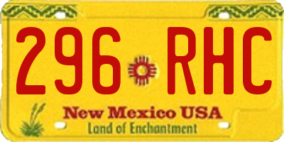 NM license plate 296RHC