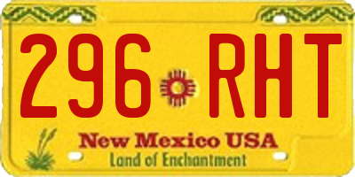 NM license plate 296RHT