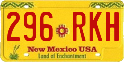 NM license plate 296RKH