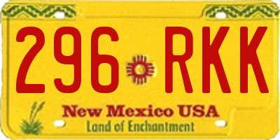 NM license plate 296RKK