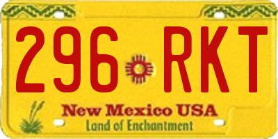 NM license plate 296RKT