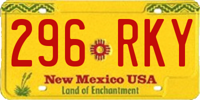NM license plate 296RKY