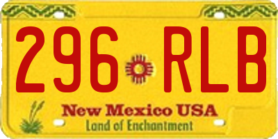 NM license plate 296RLB