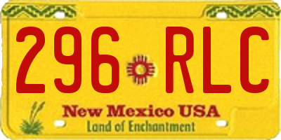NM license plate 296RLC