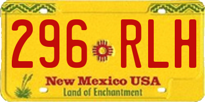 NM license plate 296RLH