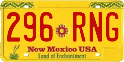 NM license plate 296RNG