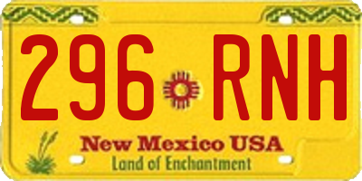 NM license plate 296RNH