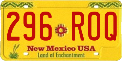 NM license plate 296ROQ