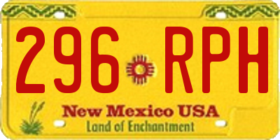 NM license plate 296RPH