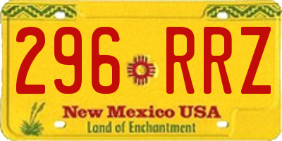 NM license plate 296RRZ