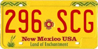 NM license plate 296SCG