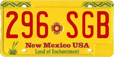 NM license plate 296SGB