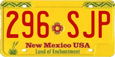 NM license plate 296SJP