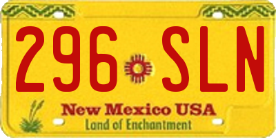 NM license plate 296SLN