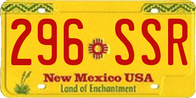 NM license plate 296SSR