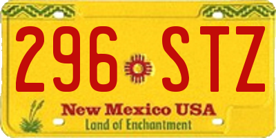 NM license plate 296STZ