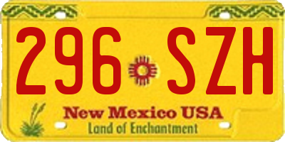 NM license plate 296SZH