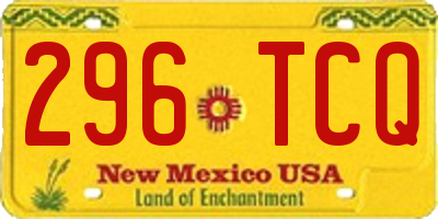 NM license plate 296TCQ