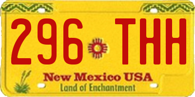 NM license plate 296THH