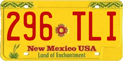 NM license plate 296TLI