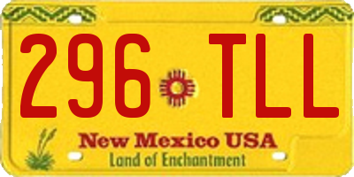 NM license plate 296TLL