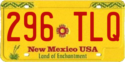 NM license plate 296TLQ