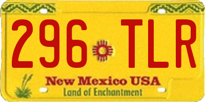 NM license plate 296TLR