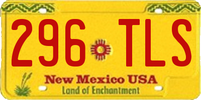 NM license plate 296TLS