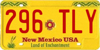 NM license plate 296TLY