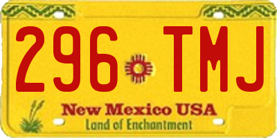 NM license plate 296TMJ