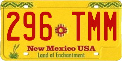 NM license plate 296TMM