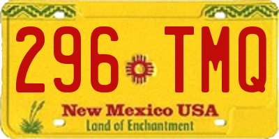 NM license plate 296TMQ