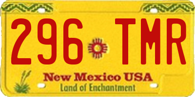 NM license plate 296TMR