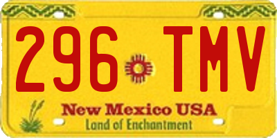 NM license plate 296TMV