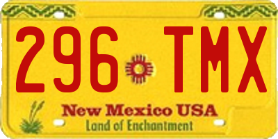NM license plate 296TMX