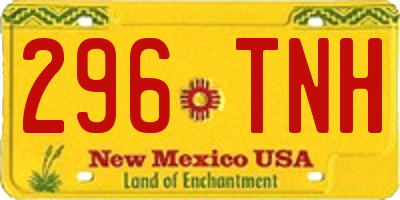 NM license plate 296TNH
