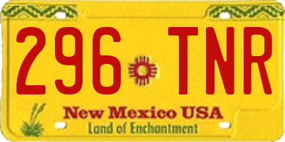 NM license plate 296TNR