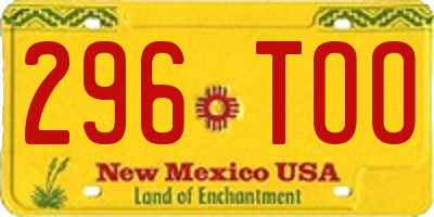 NM license plate 296TOO