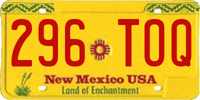 NM license plate 296TOQ