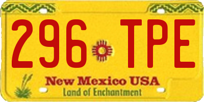 NM license plate 296TPE