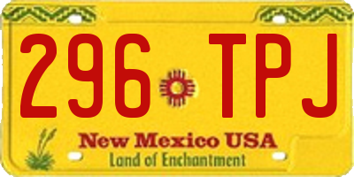 NM license plate 296TPJ